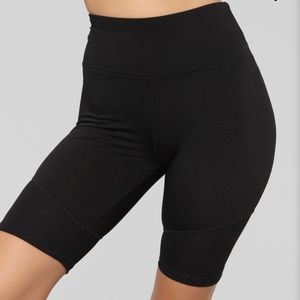 NWT Black biker shorts with mesh